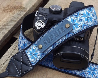 Leather Camera Strap Personalized camera strap leather, Gift for Photographer/Canon camera strap/Nikon camera strap