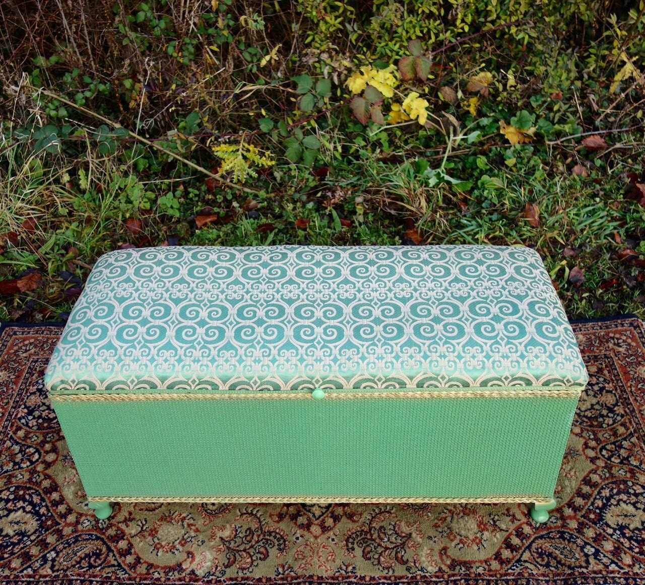 Lloyd Loom Style Blanket Box Vintage Bedroom Storage Box