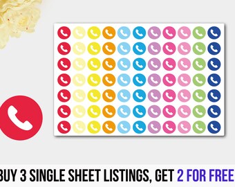 Phone Call Stickers for Life Planners, Phone Stickers, Phone Planner Stickers, Cell Phone Stickers, Cell Phone Planner,Mobile, Telephone