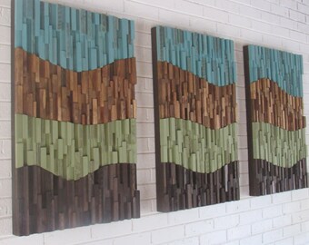 SALE! Wall art-wood wall art- landscape abstract- organic - large wood wall art -reclaimed wood wall art-wood art-