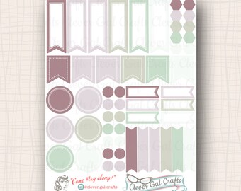 2017 InkWELL Press Planner Stickers | Sensible Shapes Sampler | 54 Stickers Total | #SS31IWP2