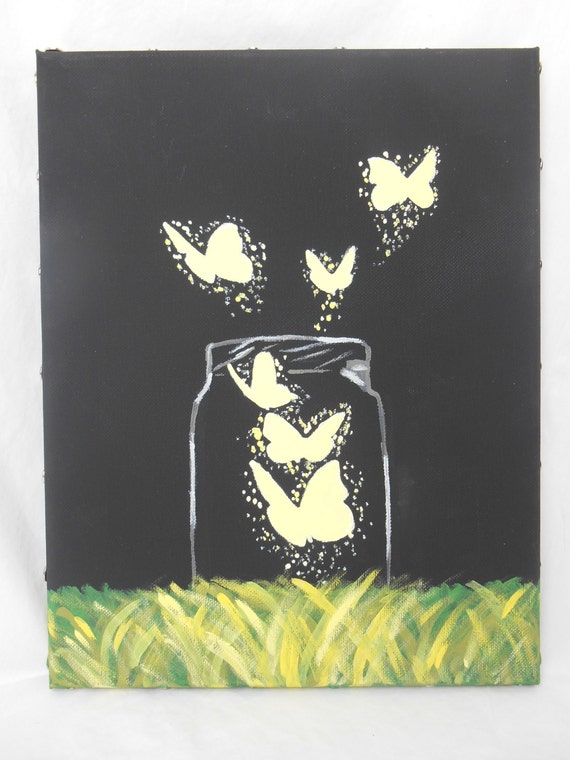 Butterflies Flying out of Mason Jar