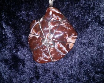 Wire Wrapped Jasper Stone Necklace