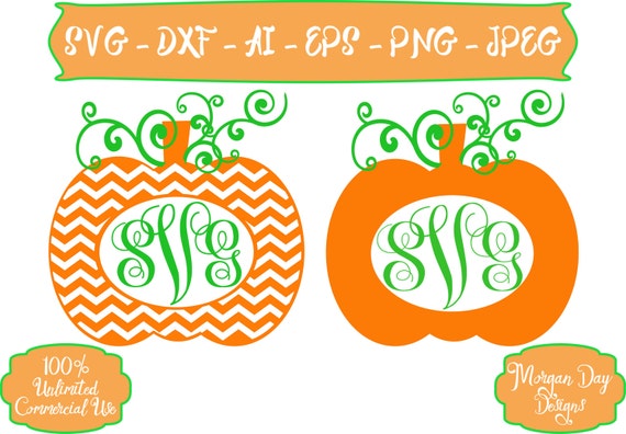 Download Pumpkin Monogram SVG Pumpkin SVG Chevron Pumpkin SVG
