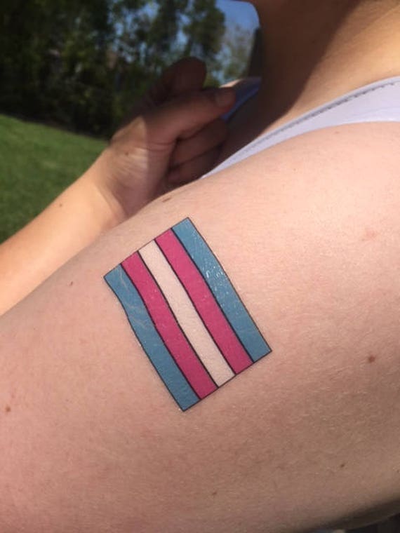 Transgender Flag Temporary Tattoo