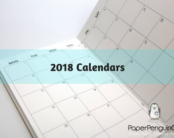 Midori Insert 2018 Monthly Calendar Regular A5 B6 Wide A6 Personal Pocket FN Passport 12 Month Plain Kraft Brown Traveler's Notebook