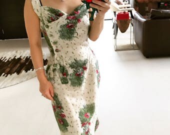 Amazing 1950s Gigi Young Silk Wiggle Dress S/M