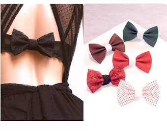Bow for bra / Bra bow / Bra enhancer / Strap or hooks disguise / for backless dress or top women's fashion / Promo : Pay 3 = You get 4 !!!