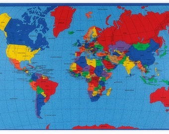 Map Fabric World Map Fabric Fabric Map Of The World World