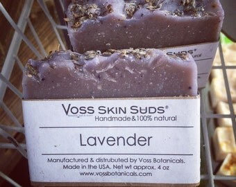Lavender Soap | Natural Soap | Handmade | Cold Process Soap | Vegan | Organic | Lavender flowers | Calming | Gift for Her | Gift for Him
