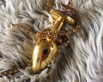 Jesus Christ, golden rosary buttplug and nipple rings!! Ride the face of Christ every time you sit down, feel the love, AMEN!! Mature