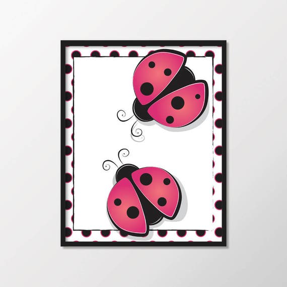 Ladybug Wall Art Nursery Wall Art Ladybug Print Insect Wall