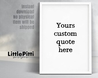 Custom quote print, typewriter print, custom typography, custom printable, custom design, custom text, custom print, personalized quote