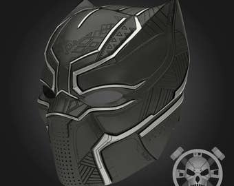 Black panther helmet from Captain America: Civil War for 3D-printing