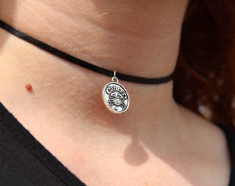 Zodiac Choker - Horoscope Necklace -Zodiac Necklace Aquarius Aries Cancer Capricorn Gemini Leo Libra Pisces Sagittarius Scorpio Taurus Virgo