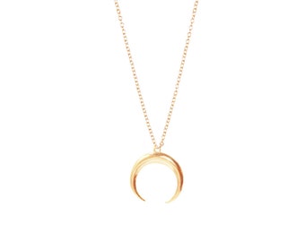 Moon Necklace - Moon gold necklace - Moon silver necklace - Dainty necklace - Minimal necklace - Minimal jewelry - Layering necklace