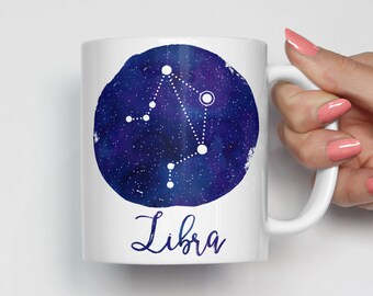 Libra Constellation Mug, Libra Zodiac Mug, Libra Coffee Mug, Unique Coffee Mug, Astrology Mug, Zodiac Gift 0077