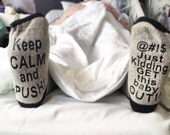 Baby Shower Gift, New Mom Gift, Delivery Socks, Birthing Socks, Labor Socks, Maternity Socks, Hospital Socks, Birth Socks, Expecting Mom