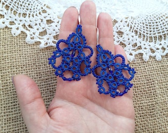 tatting jewelry lace earrings "Victoria" Jewellery Earrings Chandelier Earrings gift for her lace jewelry bridesmaid earrings