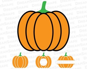 Pumpkin SVG Files, Pumpkin SVG, Pumpkin Monogram SVG, Pumpkin Split Svg, Pumpkin Svg Cut File, Halloween Pumpkin Svg Cut, Instant Download
