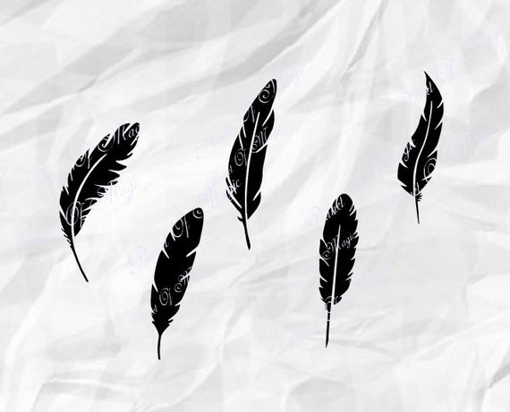 Download Feather Svg, Feather Silhouette SVG File, Feathers DXF ...