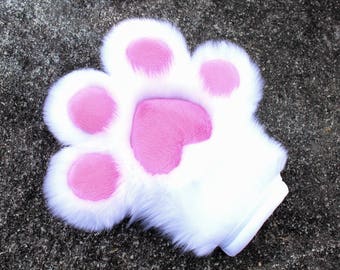 Fluffy Furry Any Color Fursuit Handpaws Cute and Toony Minky Squishy Paw Pads With Optional Claws