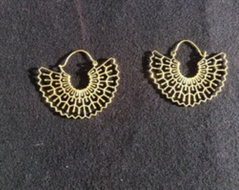 Boucles d'oreilles en Bronze Eventail