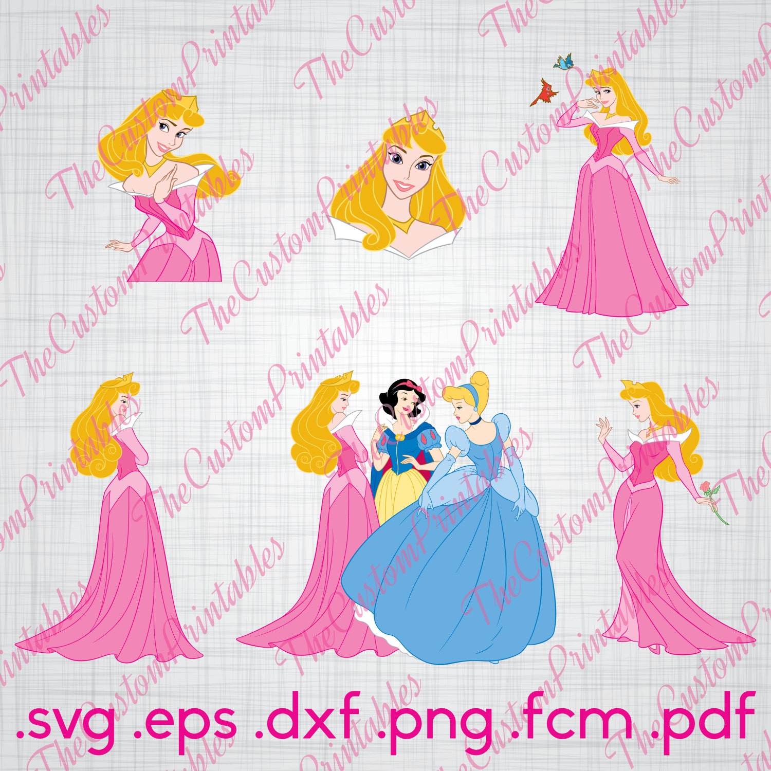 Download Disney Princess Aurora Sleeping Beauty 6 Vectors SVG ...