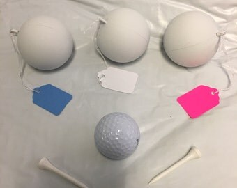3 Gender Reveal Golf Balls (Color combination of choice) (Labeled individually)