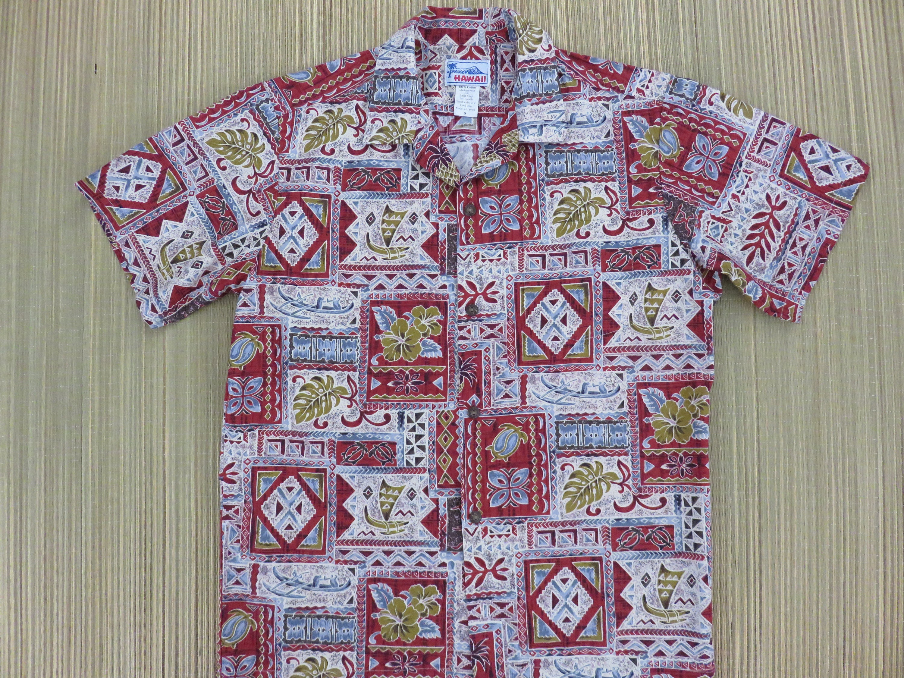Hawaiian Shirt Men HAWAII Brand Aloha Shirt Vintage Tiki