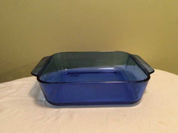 vintage pyrex blue square dish vintage pyrex blue square dish