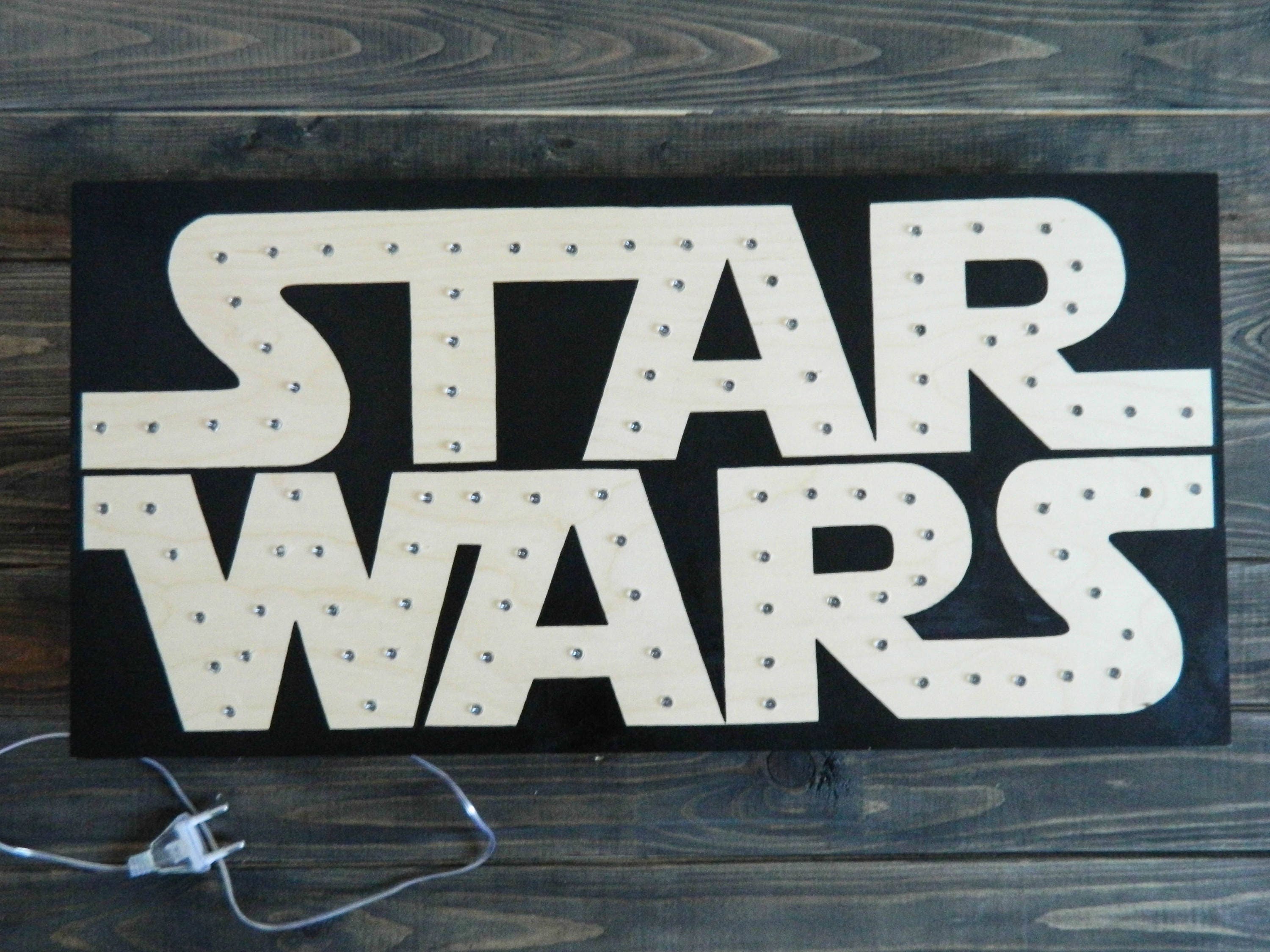 STAR WARS name sign_Wooden sign_Nursery Name Sign_Wooden