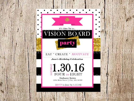 Vision Board Invitations Template 3