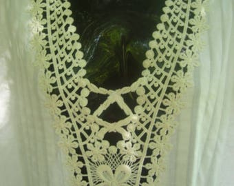 White Cotton Nightgown with Lace CUSTOM ORDER