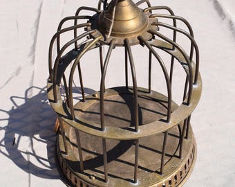 Vintage Brass Bird Cage, Bird Cage, Bird Decor, Brass Bird Cage, Bird Cage Decor