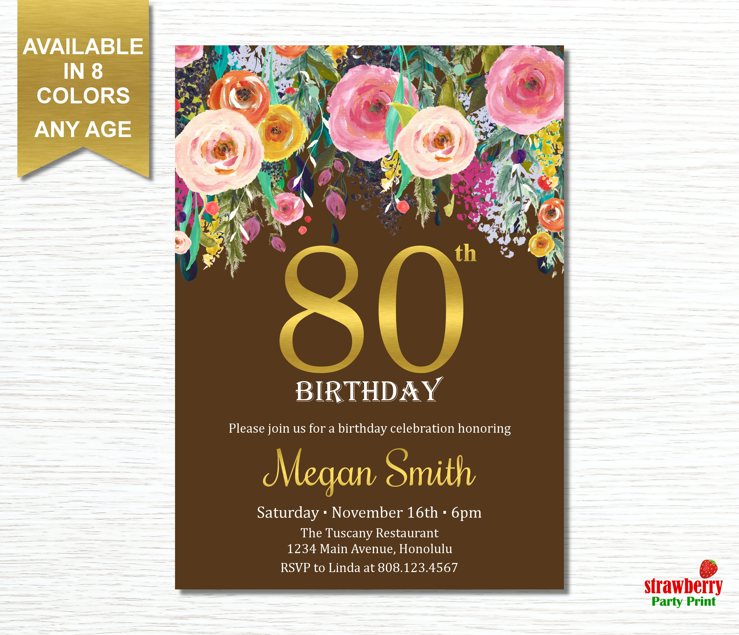 80th Birthday Invitations Surprise 80th Birthday Invitations