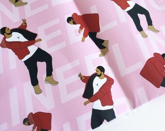 RAPPING PAPER, Drake Hot Line Bling Wrapping Paper (Drake Wrapping Paper, XMAS Wrapping Paper, Birthday Wrapping Paper)