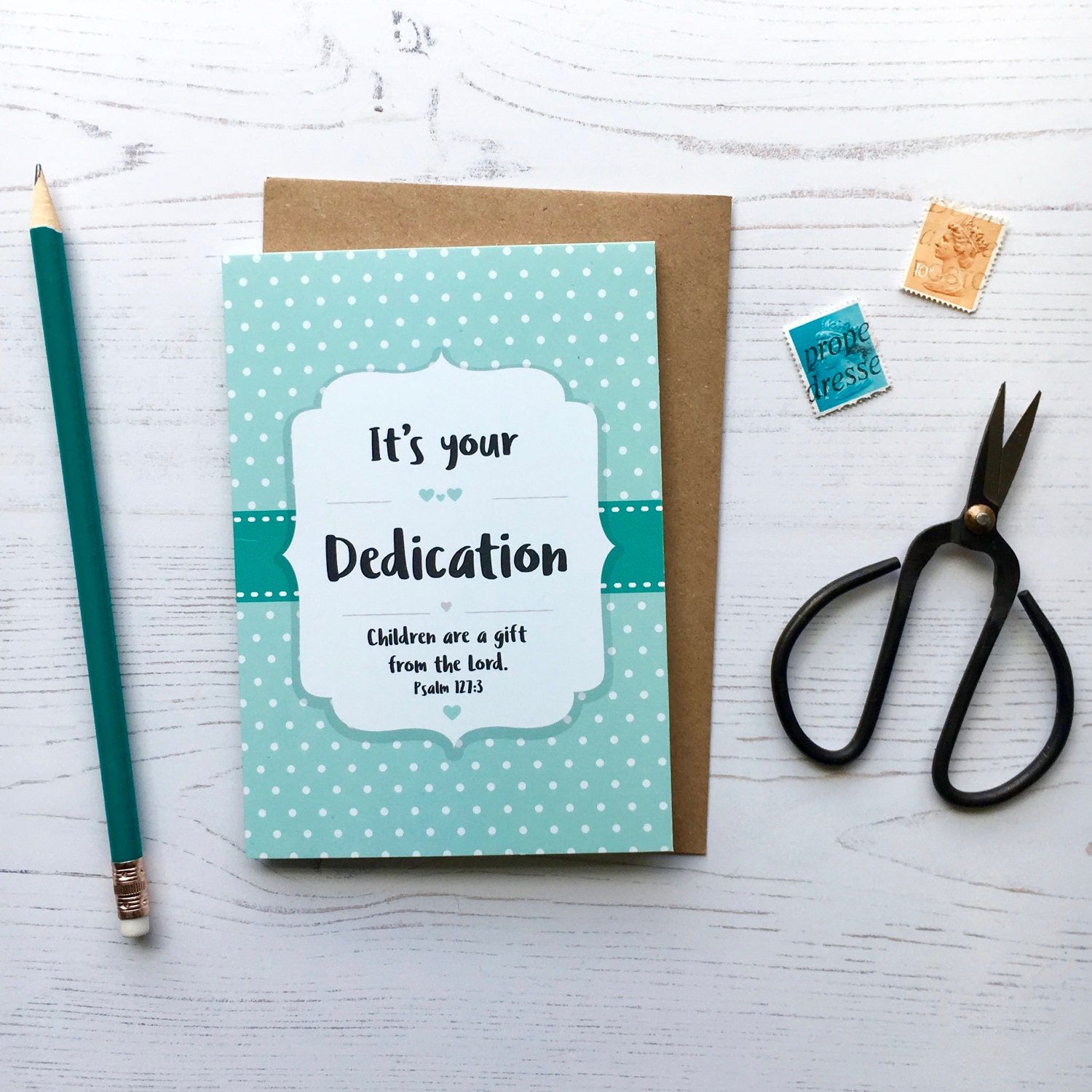Dedication A6 Card Baby Dedication Gifts Modern Dedication