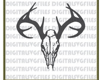 Deer Hunting SVG File, Deer Antlers SVG for Cutting Machine, Hunting file svg dxf pdf Instant Download, Deer Vector Art