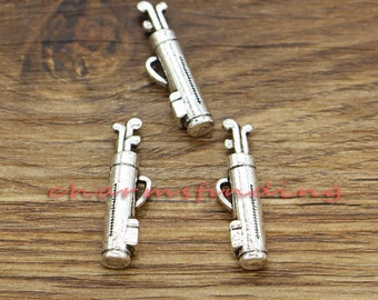 20pcs Golf Clubs Charms Golfer Charm Antique Silver Tone 6x23mm cf1792