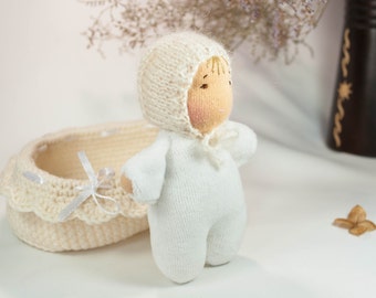 Waldorf doll, Steiner doll, Waldorf inspired, small waldorf doll, cloth doll, rag doll, fabric doll, tiny doll, pocket doll