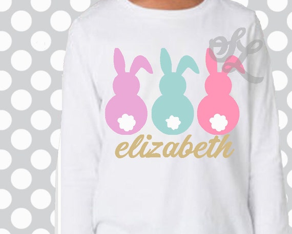 Easter svg Bunny svg three bunnies DXF EPS peep svg