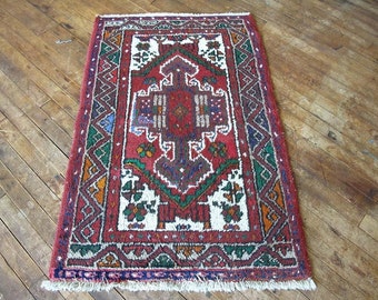 CLEARANCE 2'5x3'10 Vintage Persian Rug - Small Rug Persian Rug Wool Rug Hand knotted Rug Area Rug CORALINE