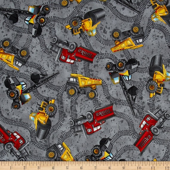 Quilting Treasures Tonka Trucks Woven Cotton Fabric By the