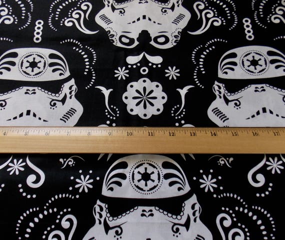 Stormtrooper Fabric Stormtrooper Sugar Skull Fabric Star Wars