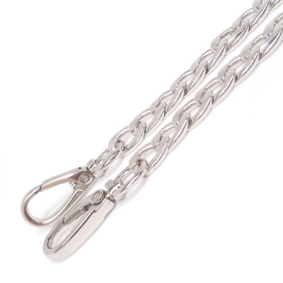 silver chain strap for bag