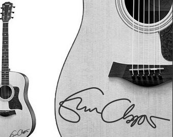 Eric Clapton Handwriting guitar decal