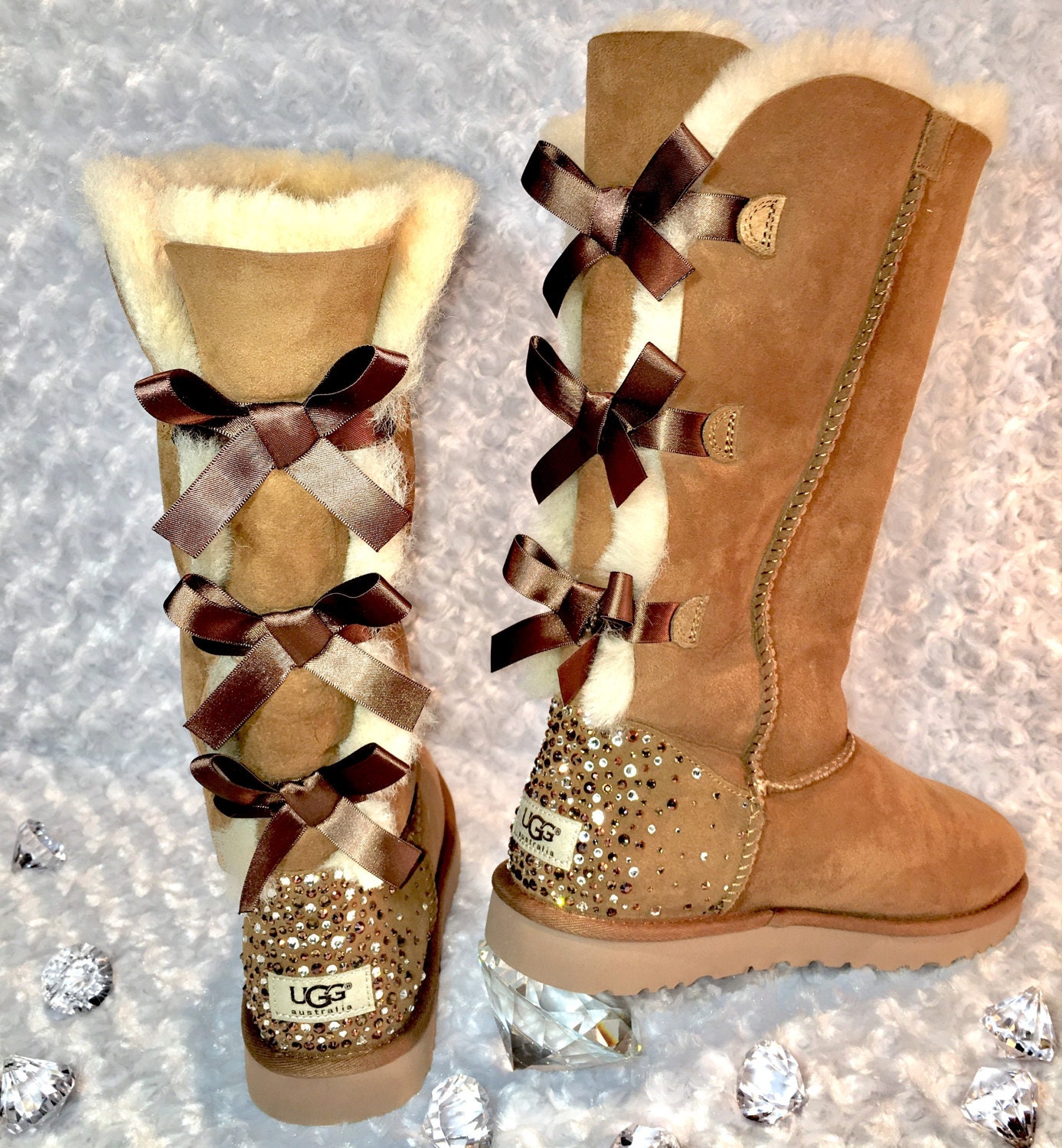 uggs with satin bow