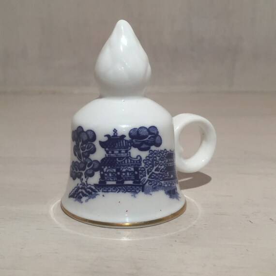 Vintage Willow Coalport Porcelain Candle Snuffer