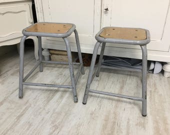 Ancient stools, industrial chic, shabby, vintage
